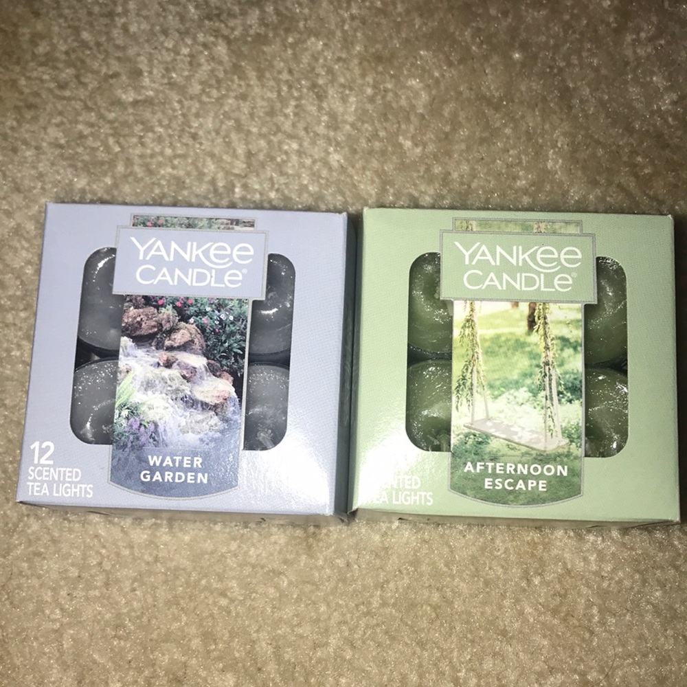 2 sets of 12 tea lights